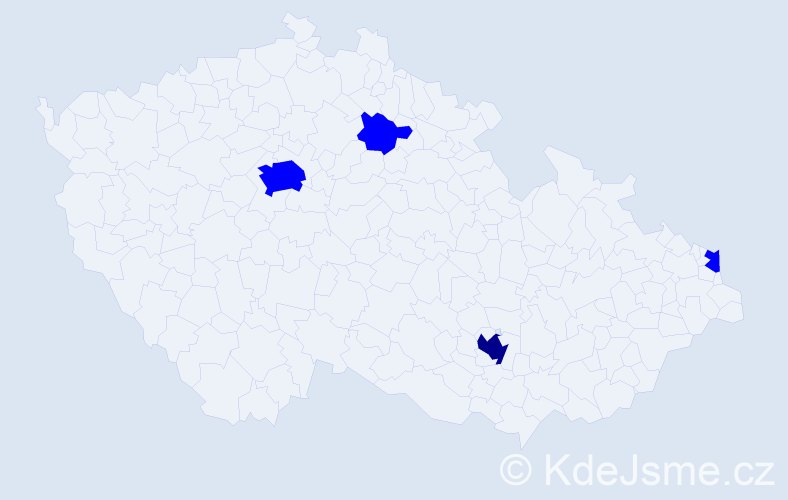 Jméno: 'Refik', počet výskytů 5 v celé ČR