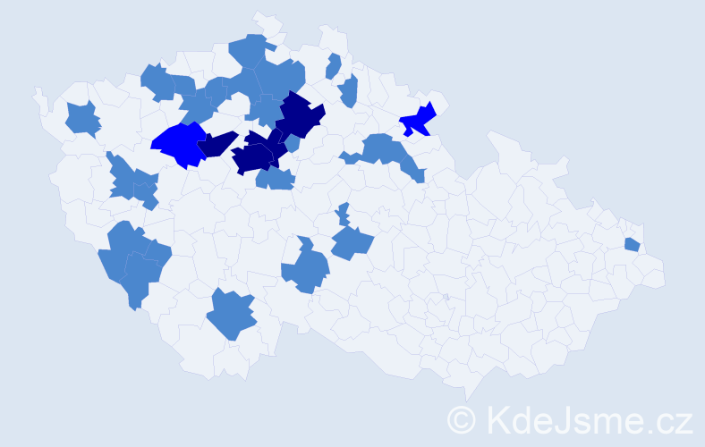 Jméno: 'Venuška', počet výskytů 40 v celé ČR