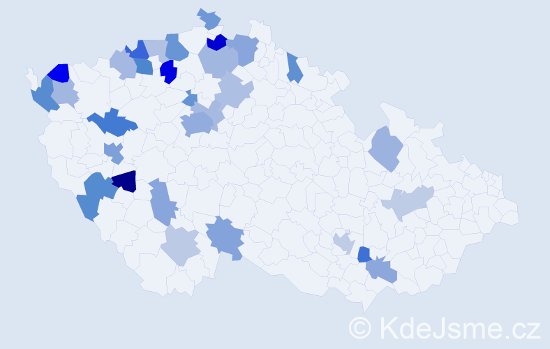 Jméno: 'Olaf', počet výskytů 53 v celé ČR