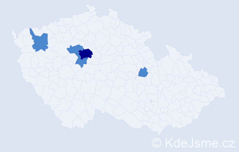 Jméno: 'Jan Tadeáš', počet výskytů 7 v celé ČR