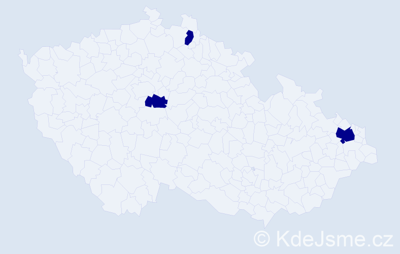 Jméno: 'Victorie Anna', počet výskytů 3 v celé ČR