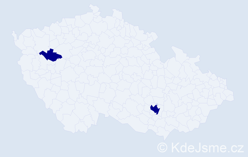 Jméno: 'Jan Carlos', počet výskytů 2 v celé ČR