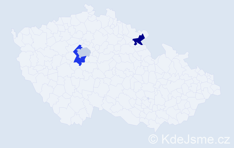 Jméno: 'Ofelya', počet výskytů 3 v celé ČR