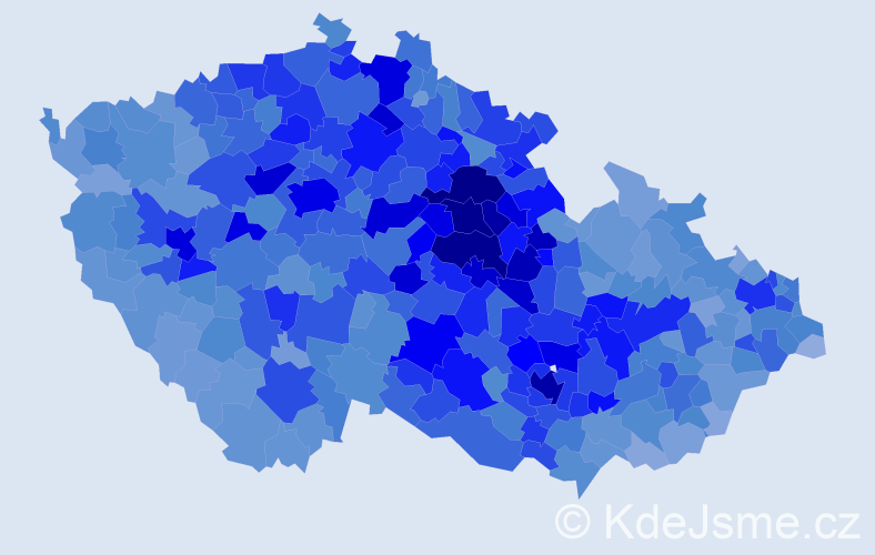 Jméno: 'Ilona', počet výskytů 20539 v celé ČR