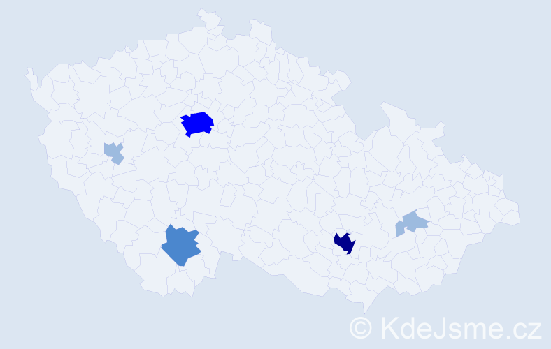Jméno: 'Yan', počet výskytů 11 v celé ČR