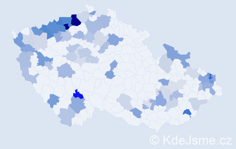Jméno: 'Elemír', počet výskytů 161 v celé ČR