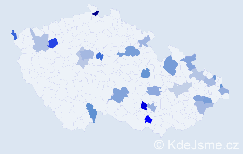 Jméno: 'Ambrož', počet výskytů 47 v celé ČR