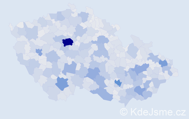 Jméno: 'Marie', počet výskytů 288950 v celé ČR