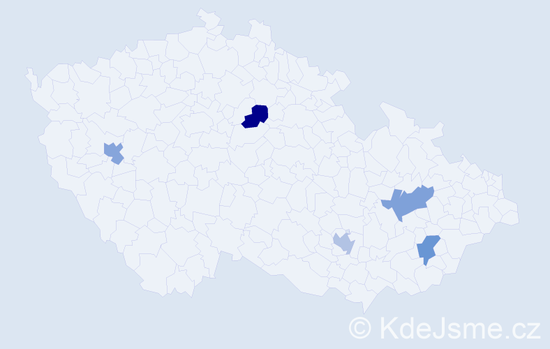 Jméno: 'Adisa', počet výskytů 5 v celé ČR