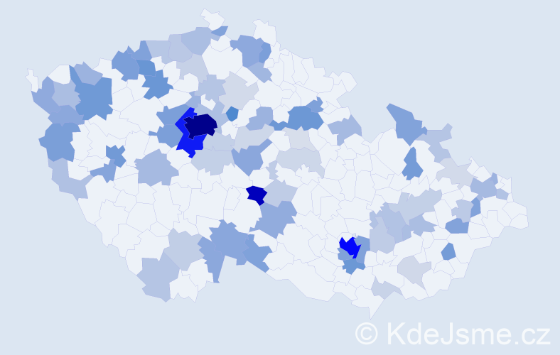 Jméno: 'Mark', počet výskytů 311 v celé ČR