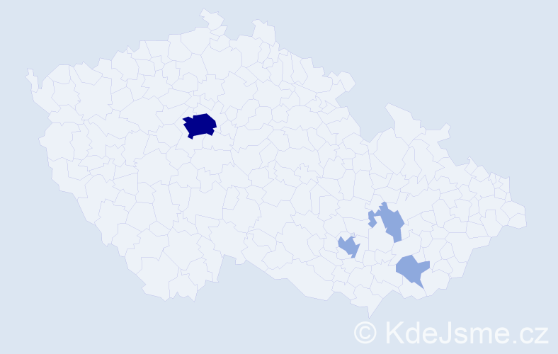 Jméno: 'Sanel', počet výskytů 9 v celé ČR