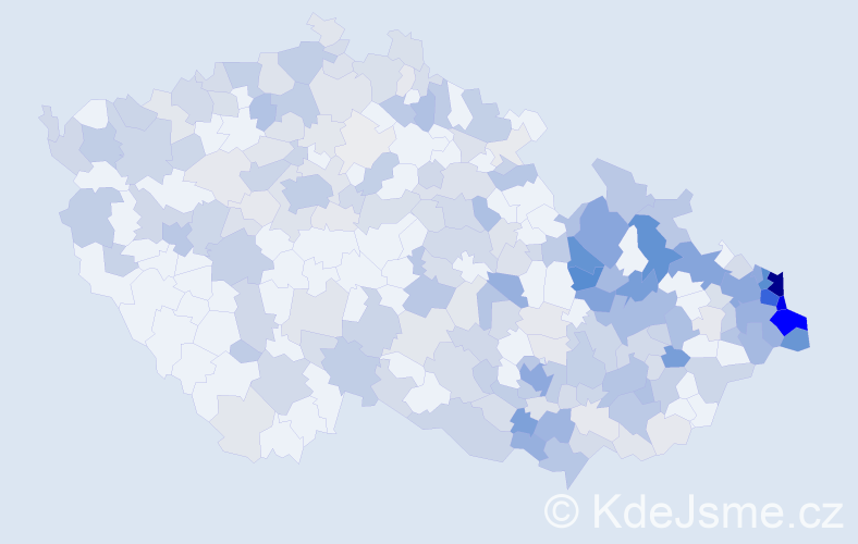 Jméno: 'Boleslav', počet výskytů 734 v celé ČR