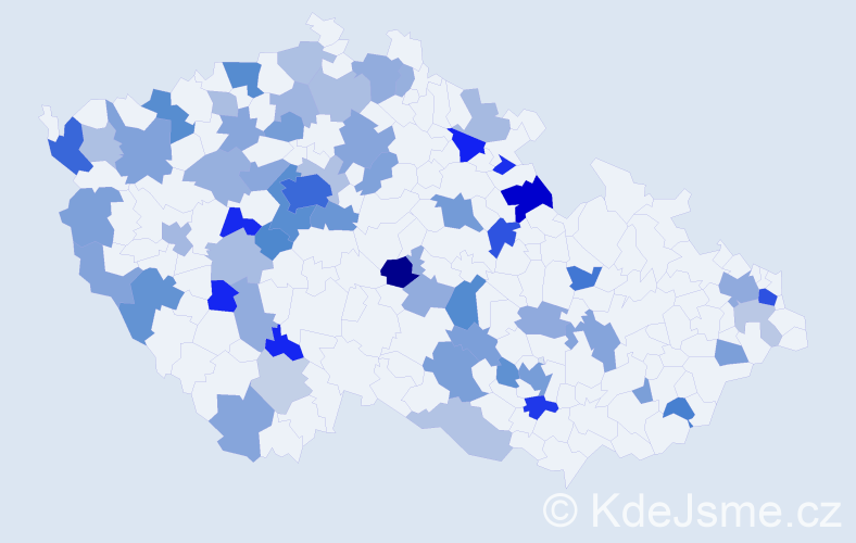 Jméno: 'Nelli', počet výskytů 135 v celé ČR