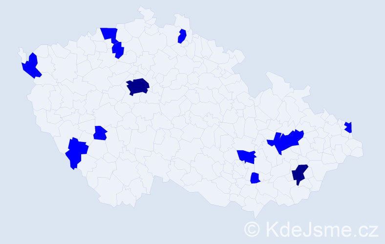 Jméno: 'Alexia', počet výskytů 14 v celé ČR