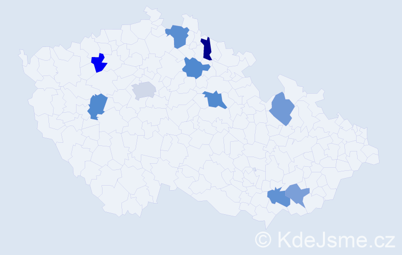 Jméno: 'Ileana', počet výskytů 13 v celé ČR