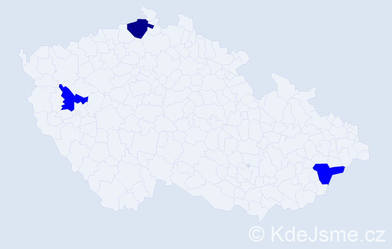 Jméno: 'Jacob Robert', počet výskytů 4 v celé ČR