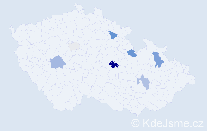 Jméno: 'Zuza', počet výskytů 8 v celé ČR