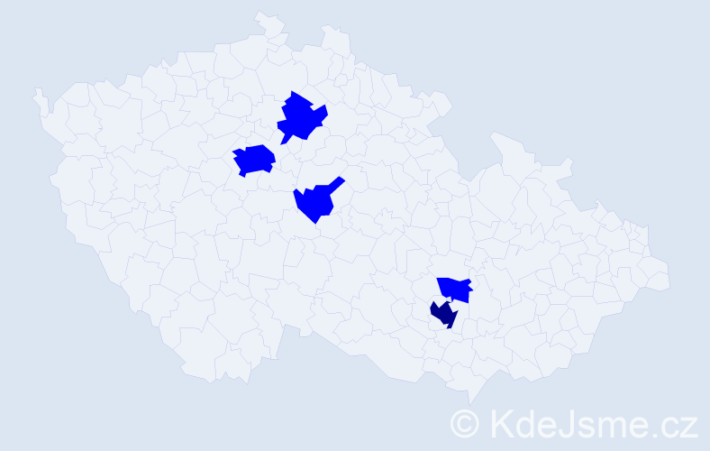 Jméno: 'Unurtsetseg', počet výskytů 6 v celé ČR