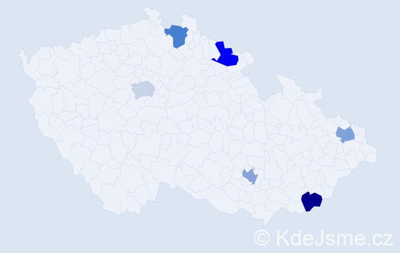 Jméno: 'Vlaslav', počet výskytů 6 v celé ČR