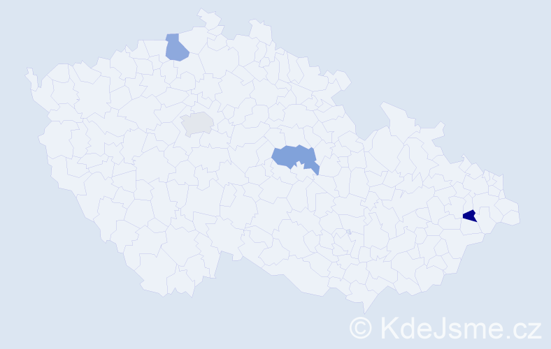 Jméno: 'Martin Michael', počet výskytů 4 v celé ČR