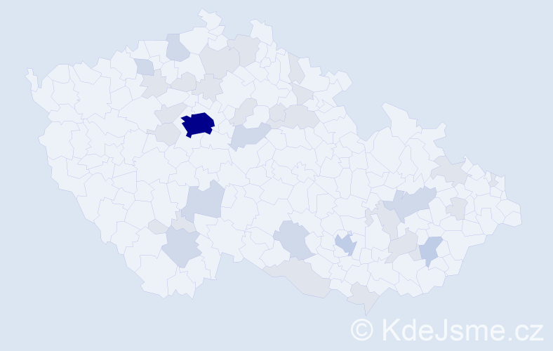 Jméno: 'Ivica', počet výskytů 73 v celé ČR