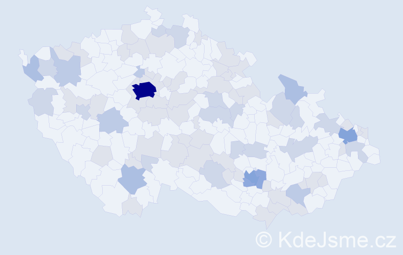Jméno: 'Nika', počet výskytů 155 v celé ČR