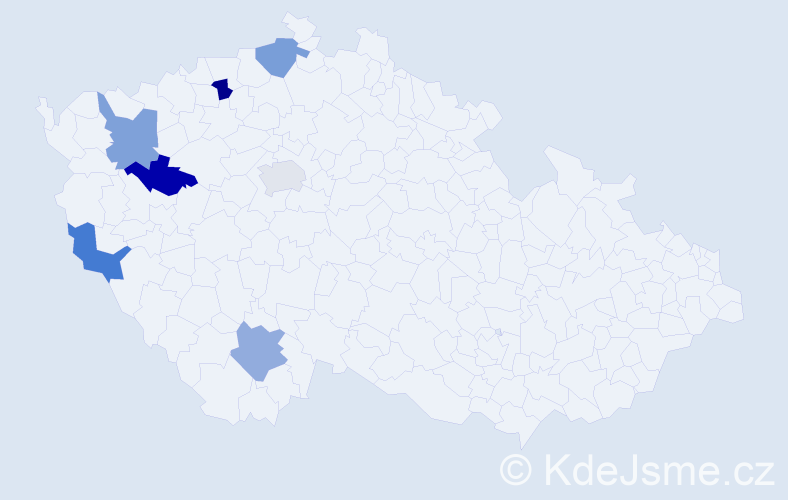 Jméno: 'Wolfram', počet výskytů 7 v celé ČR