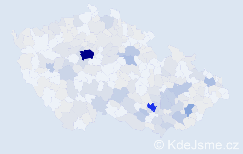 Jméno: 'Milana', počet výskytů 558 v celé ČR