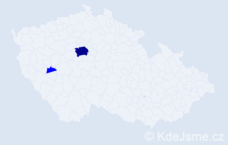 Jméno: 'Kanyarat', počet výskytů 3 v celé ČR