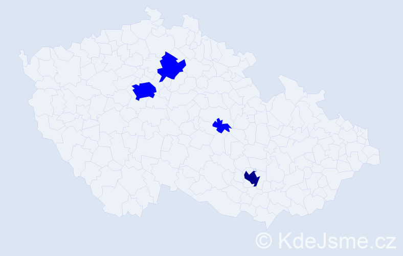 Jméno: 'Waleed', počet výskytů 5 v celé ČR