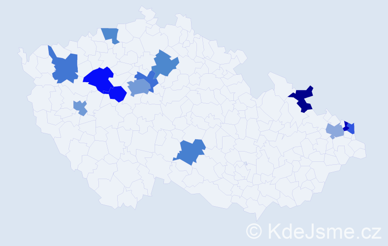 Jméno: 'Sibel', počet výskytů 17 v celé ČR