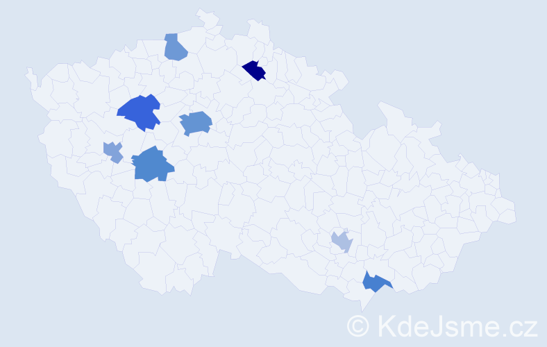 Jméno: 'Maksym', počet výskytů 15 v celé ČR