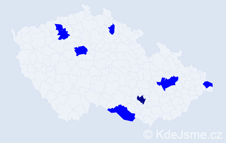 Jméno: 'Ashley', počet výskytů 9 v celé ČR