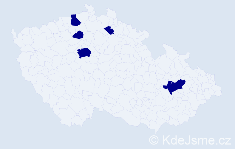 Jméno: 'Filip Tomáš', počet výskytů 5 v celé ČR