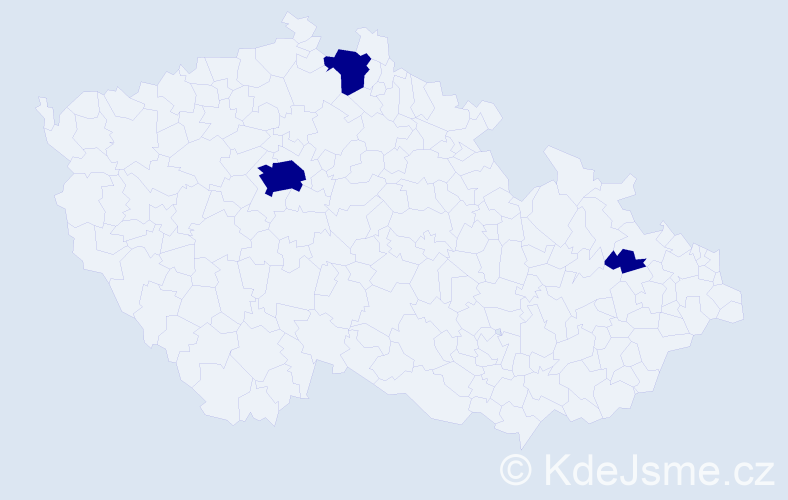 Jméno: 'Gergely', počet výskytů 3 v celé ČR