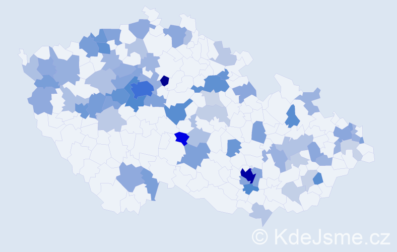 Jméno: 'Mark', počet výskytů 199 v celé ČR