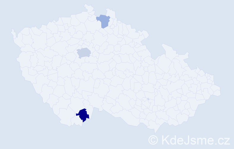 Jméno: 'Ercan', počet výskytů 5 v celé ČR