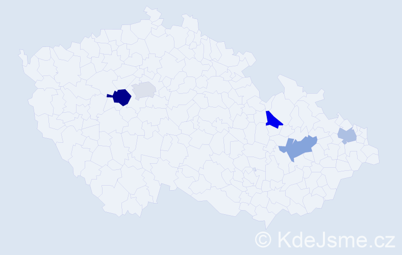 Jméno: 'Atanasia', počet výskytů 6 v celé ČR
