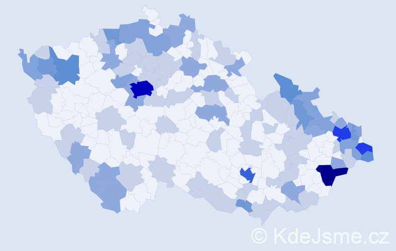 Jméno: 'Rozalie', počet výskytů 201 v celé ČR
