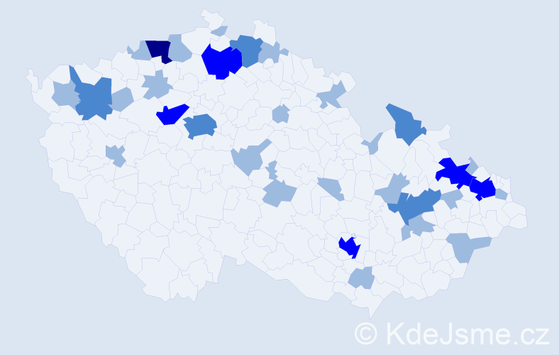 Jméno: 'Editha', počet výskytů 52 v celé ČR