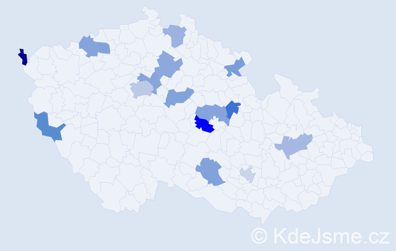 Jméno: 'Tomáš Josef', počet výskytů 19 v celé ČR