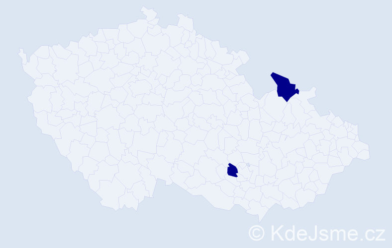Jméno: 'Balkis', počet výskytů 2 v celé ČR