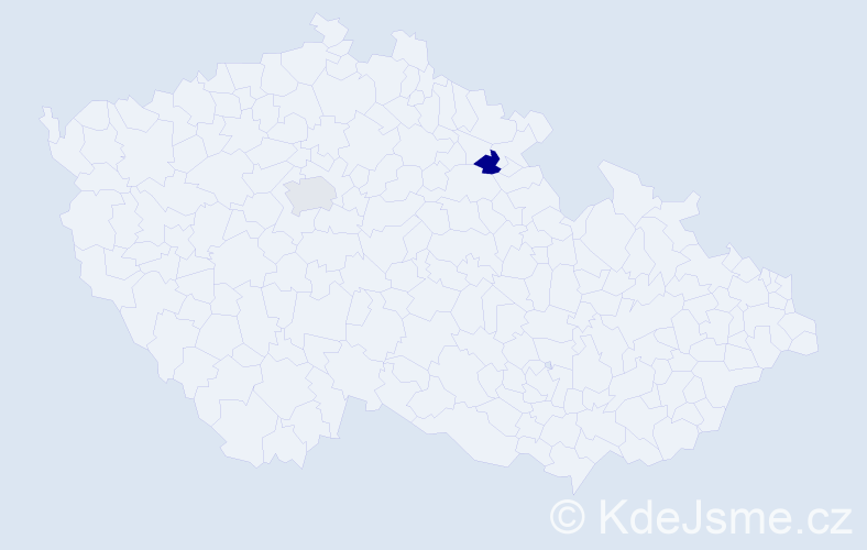 Jméno: 'Aine', počet výskytů 2 v celé ČR