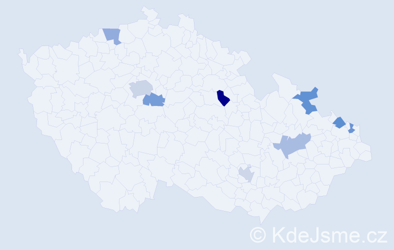 Jméno: 'Meri', počet výskytů 11 v celé ČR