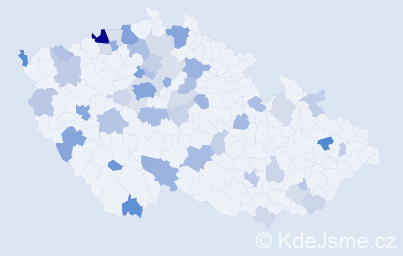 Jméno: 'Constantin', počet výskytů 130 v celé ČR