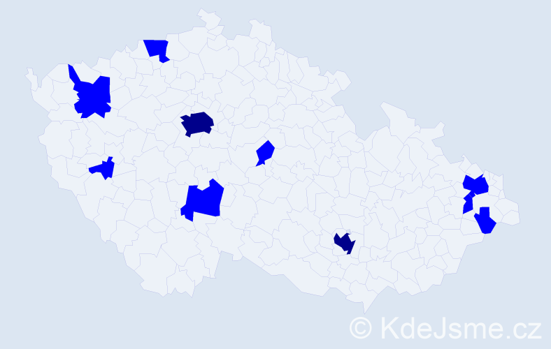 Jméno: 'Verena', počet výskytů 12 v celé ČR