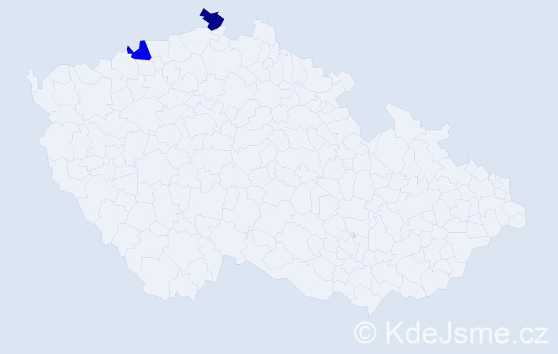 Jméno: 'Anu', počet výskytů 2 v celé ČR