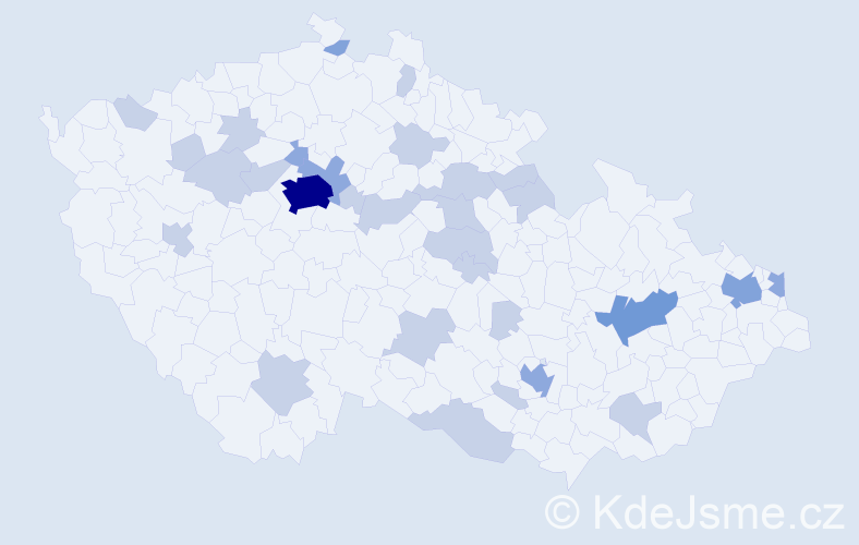 Jméno: 'Vladko', počet výskytů 52 v celé ČR