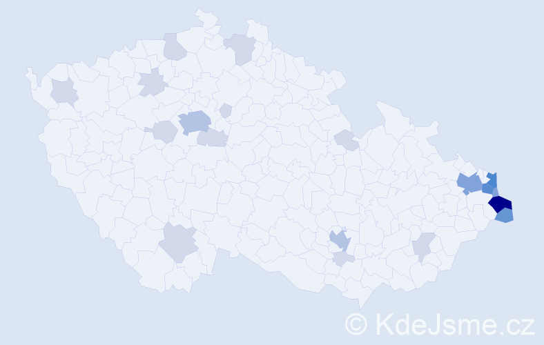 Jméno: 'Mariola', počet výskytů 60 v celé ČR