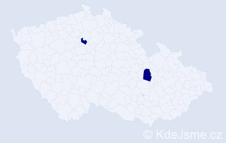 Jméno: 'Nahid', počet výskytů 2 v celé ČR